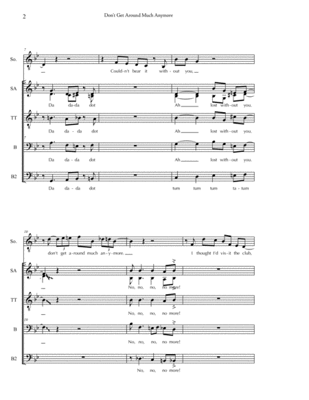 Dont Get Around Much Anymore Solo Sattbb A Cappella Page 2