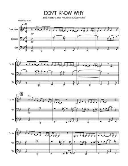 Dont Know Why Brass Trio Page 2