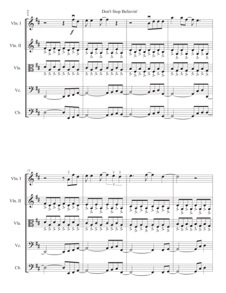 Dont Stop Believin For String Orchestra Page 2
