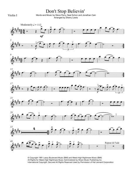Dont Stop Believin String Duo For String Duo Page 2