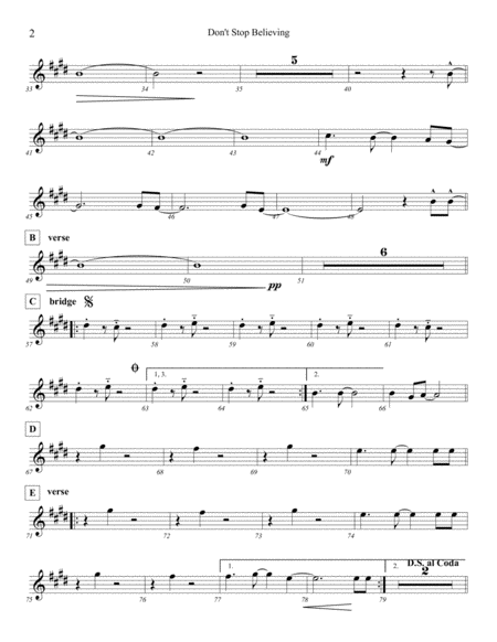 Dont Stop Believin Violin Ii Page 2