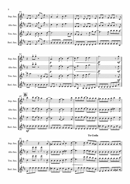 Dont Stop Me Now By Queen Saxophone Quartet Satb Page 2