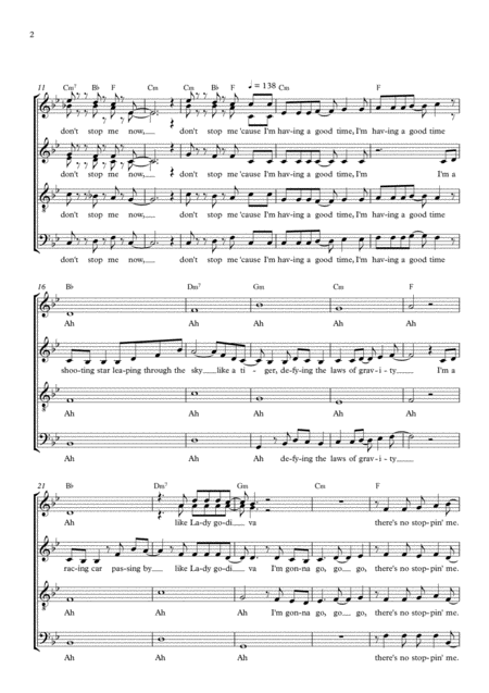 Dont Stop Me Now Satb Page 2