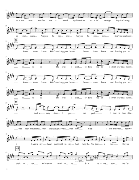 Dont Wanna Know Baritone Saxophone Page 2