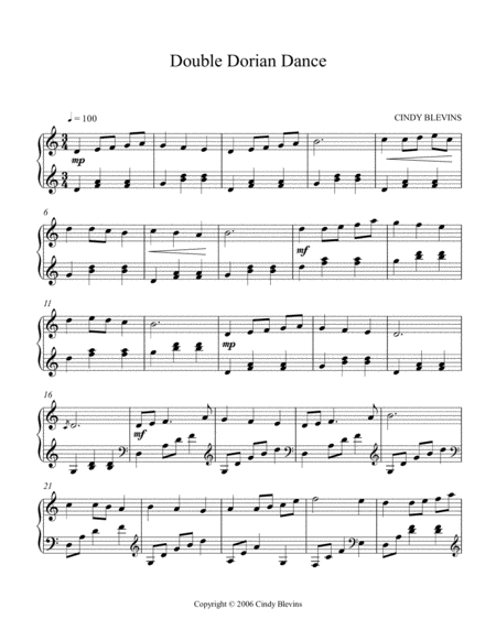 Double Dorian Dance An Original Solo For Double Strung Harp Page 2