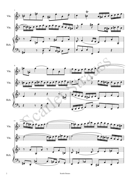 Double Violin Concerto In D Minor Vivace Bach Page 2