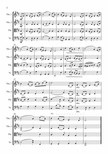 Down By The Salley Gardens String Quartet Page 2