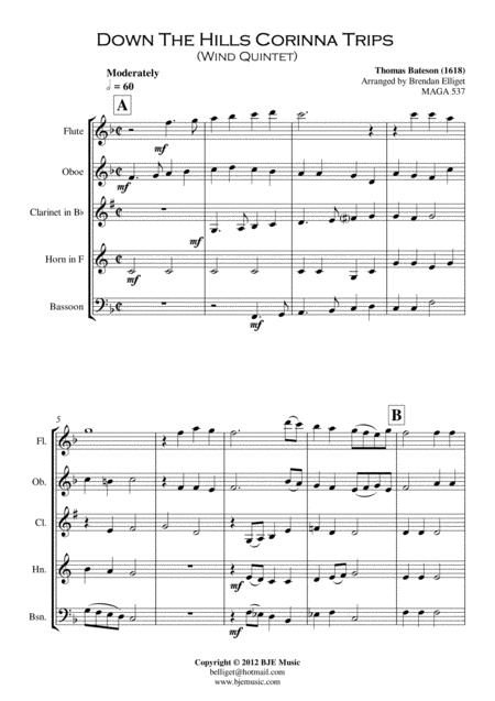 Down The Hills Corinna Trips Woodwind Quintet Score And Parts Pdf Page 2