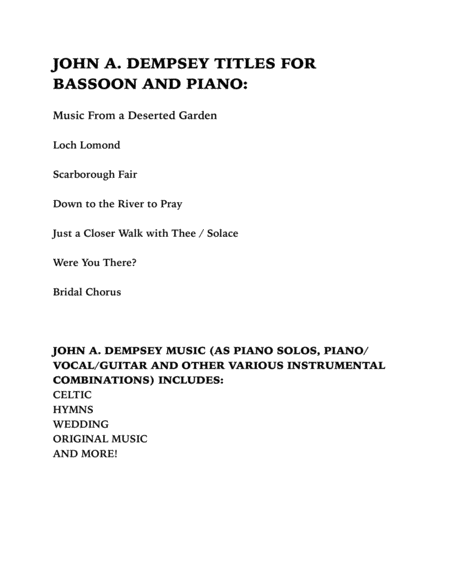 Down To The River To Pray Bassoon And Piano Page 2