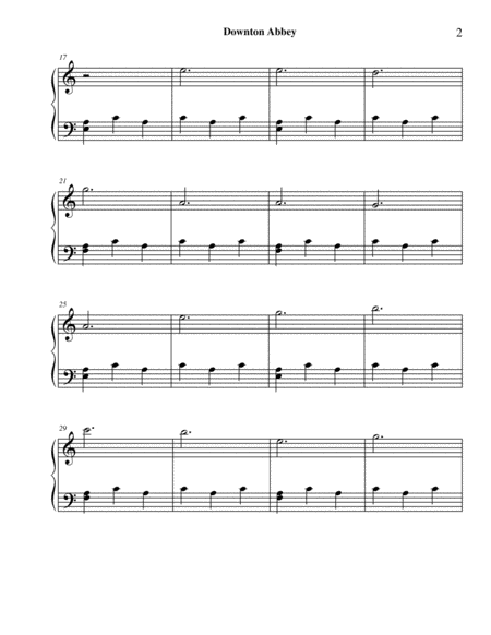 Downton Abbey Very Easy Piano Page 2