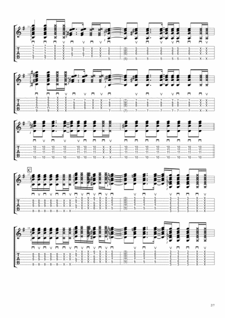 Downtown Funk Fingerstyle Guitar Solo Page 2