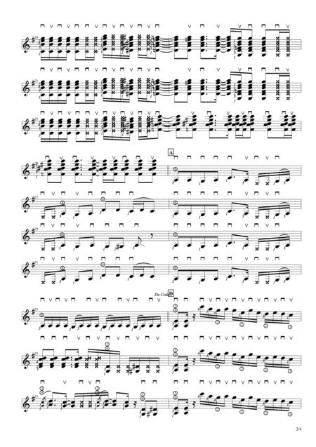 Downtown Funk Solo Guitar Score Page 2