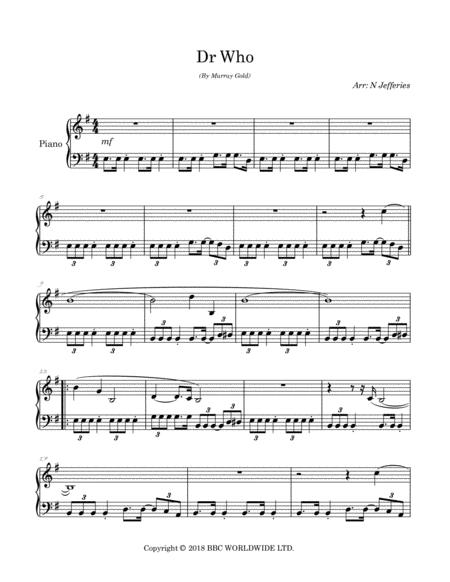 Dr Who Arranged For Easy Piano Page 2