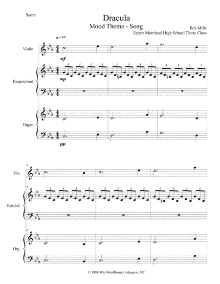 Dracula Incidental Music Page 2