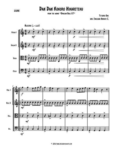 Dragon Ball Gt Opening Song By Tetsuro Oda For String Quartet Page 2