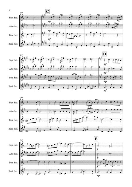 Dream A Little Dream Of Me By The Mamas And The Papas Saxophone Quartet Satb Page 2