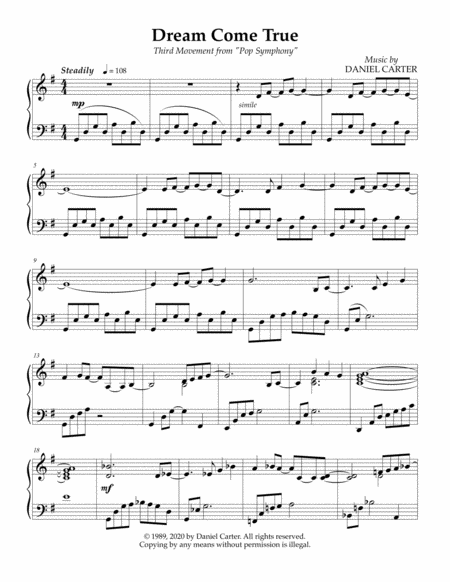 Dream Come True Pop Piano Solo Page 2