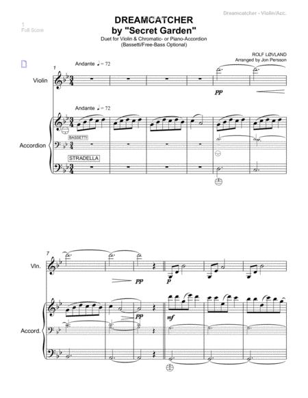 Dreamcatcher Duet For Violin Accordion Score And Parts Page 2