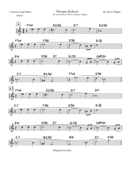 Dreams Reborn Lead Sheets In C Bb And Eb Page 2