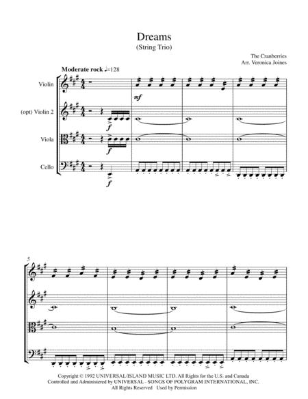 Dreams The Cranberries For String Trio Page 2