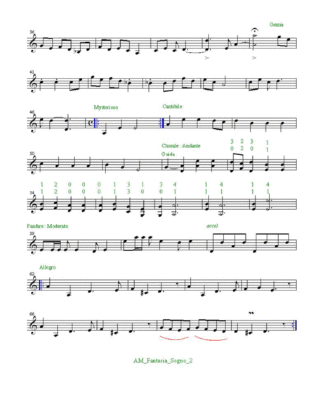 Dreamy Fantasy Fantasia Di Sogno Three Page Violin Solo Page 2