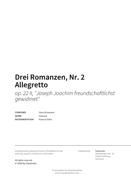 Drei Romanzen Nr 2 Allegretto Page 2