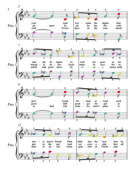 Drive The Cold Winter Away Easy Piano Sheet Music With Colored Notes Page 2