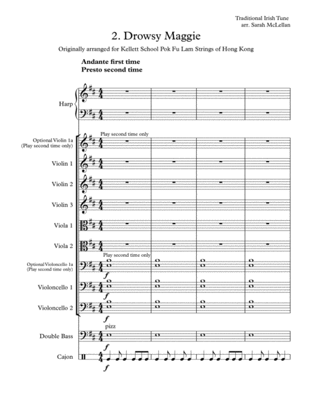 Drowsy Maggie A Traditional Irish Tune Arranged For String Orchestra Page 2