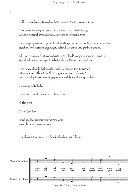 Drumset Duets Vol 1 Page 2