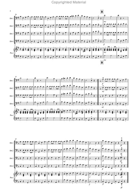 Drunken Sailor For Double Bass Quartet Page 2