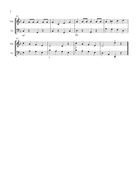 Drunken Sailor For Violin And Cello Page 2