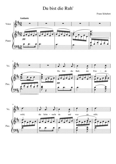 Du Bist Die Ruh D Major Page 2