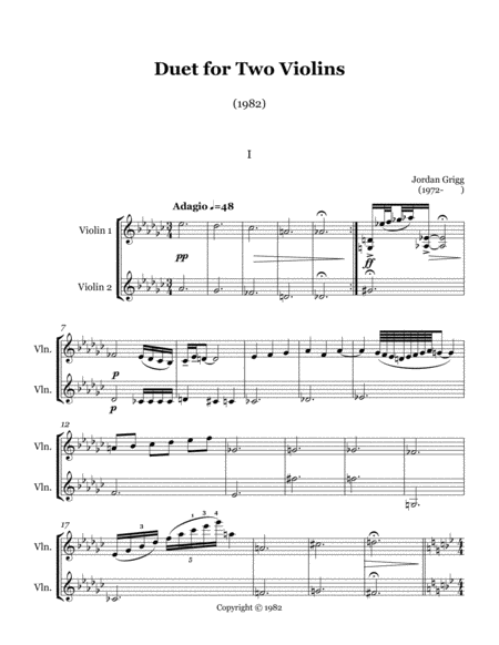 Duet For Two Violins 1982 Page 2