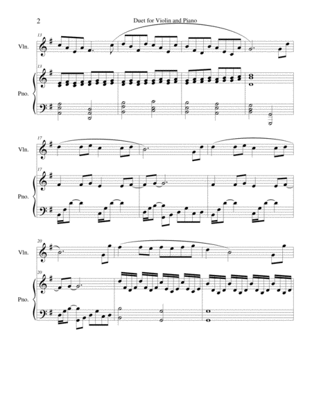 Duet For Violin And Piano Page 2