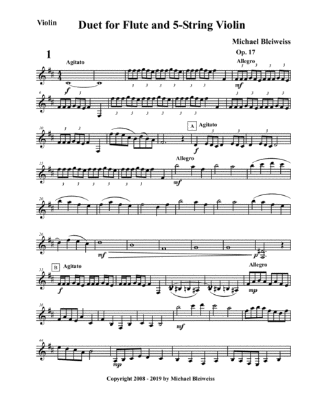 Duet Op 17 For Flute And 5 String Violin Page 2