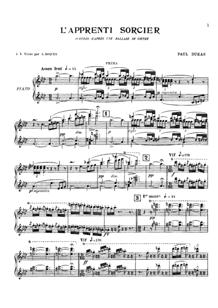 Dukas L Apprenti Sorcier For Piano Duet 1 Piano 4 Hands Pd811 Page 2