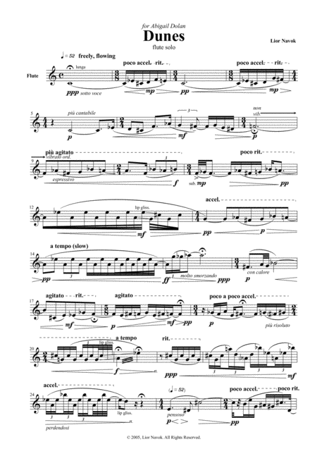 Dunes For Unaccompanied Flute Page 2