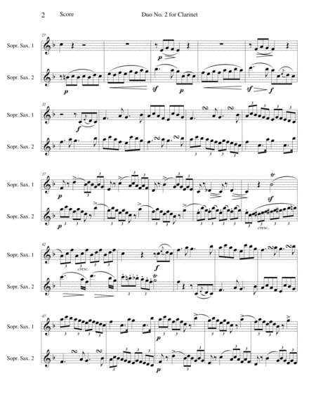 Duo No 2 For Clarinet Page 2