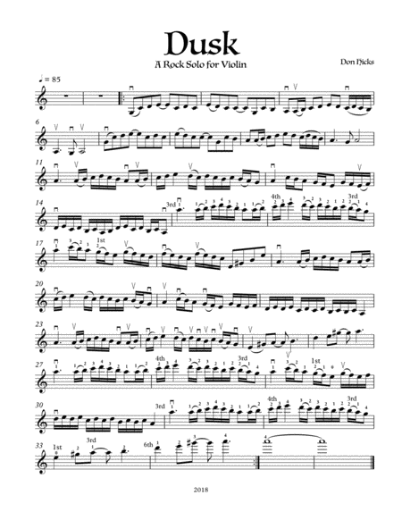 Dusk A Rock Solo For Violin Page 2