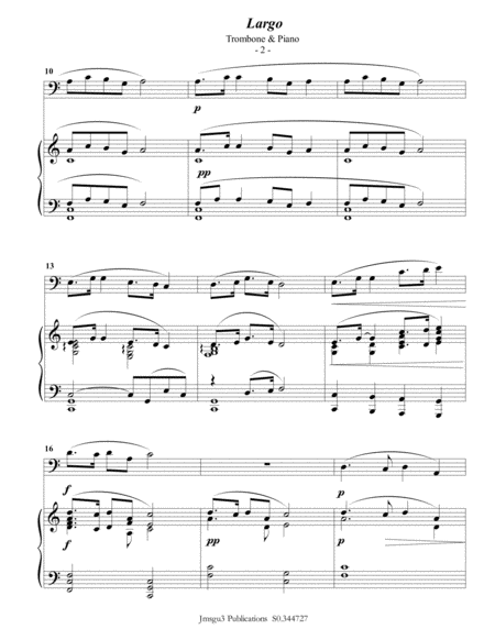 Dvo K Largo From The New World Symphony For Trombone Piano Page 2