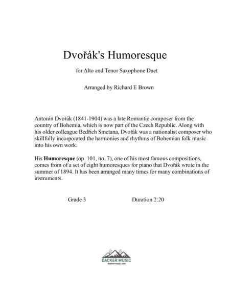 Dvorak Humoresque Saxophone Duet Page 2