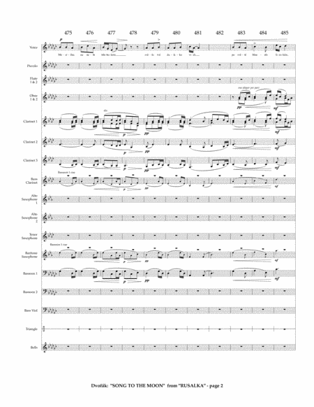 Dvorak Song To The Moon From Rusalka For Soprano Voice And Wind Ensemble Arr Reisteter Page 2