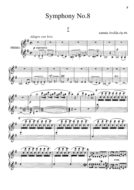 Dvorak Symphony No 8 I Ii For Piano Duet 1 Piano 4 Hands Pd803 Page 2