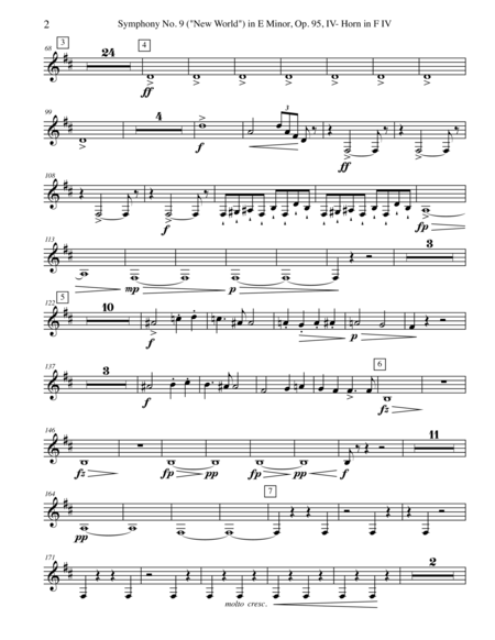 Dvorak Symphony No 9 New World Movement Iv Horn In F 4 Transposed Part Op 95 Page 2