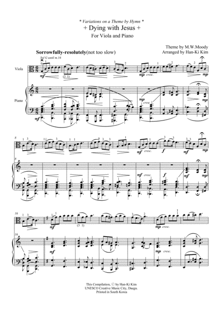 Dying With Jesus For Viola And Piano Page 2