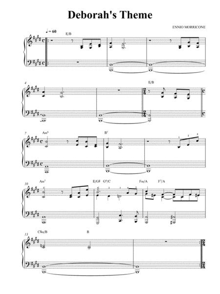E Piu Ti Penso Deborah Theme From Once Upon A Time In America For Piano Solo Page 2