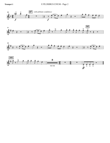 E Pluribus Unum Bb Trumpet 1 Page 2