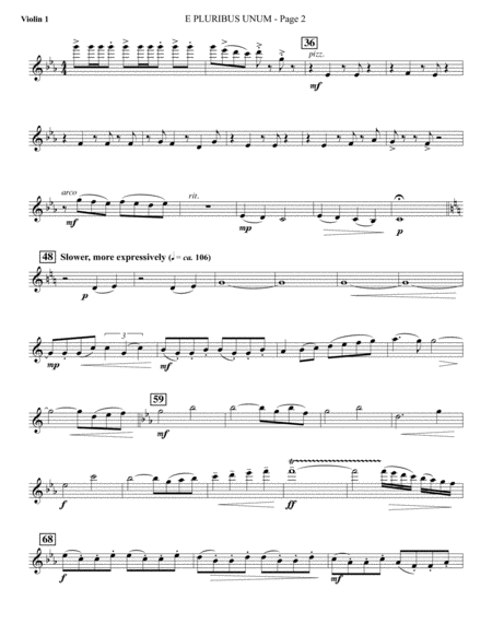 E Pluribus Unum Violin 1 Page 2