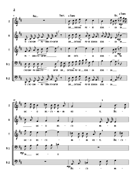 E Quella Certa Speme Madrigal Spiritual For Choir Satbb A Cappella Page 2