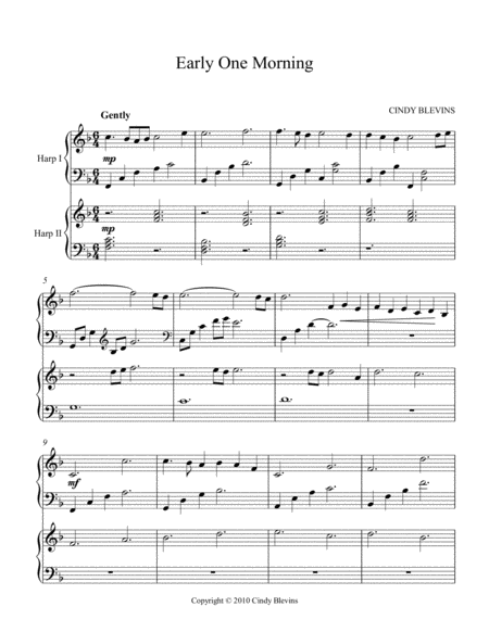 Early One Morning Arranged For Harp Duet Page 2